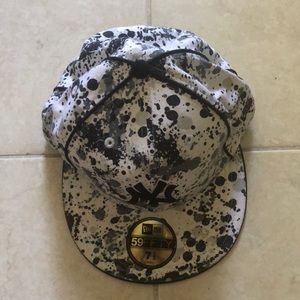 New Era Fifty Hat white with paint splatter